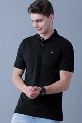 Pure Black Polo T-Shirt